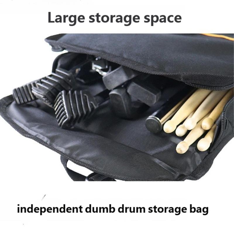 Practical Dumb Drum Backpack Waterproof Design Adjustable Shoulder Strap Oxford Fabric Texture for Easy Carrying