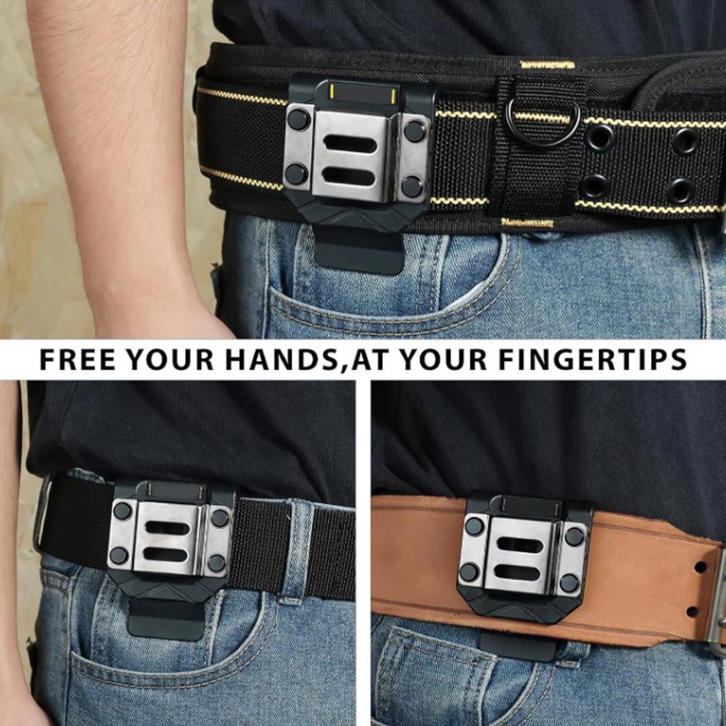 Belt Mounted Drill Holder Drill Belt Clip for Impact Drills Nail Guns Tape Measures Durable Steel Nylon Tool Holster