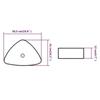 VidaXL Evier Triangulaire Céramique Blanc Lavabo Lave-mains Salle de Bain 142345