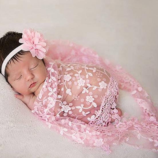 Ny Mjuk Spets Blommig Härlig Nyfödd Baby Foto Fotografi Rekvisita Tofs Tyg Bakgrund Bra Pris