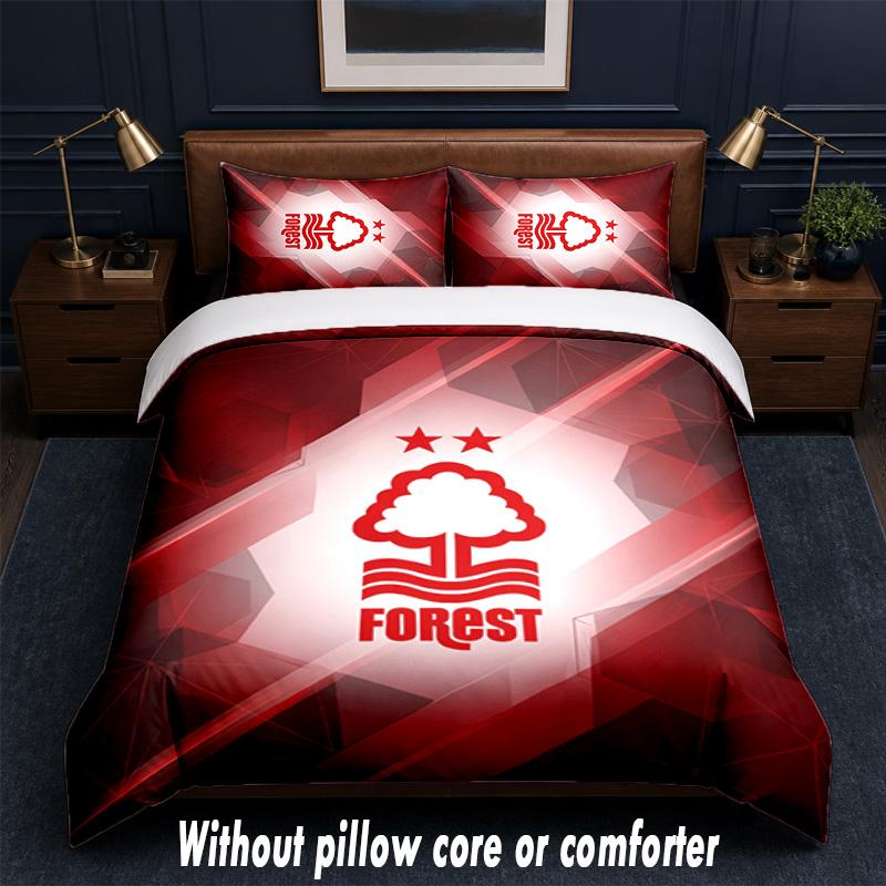 Nottingham Forest Design Set Lenzuola Letto 1 Copripiumino + 2 Federe Morbido Traspirante Biancheria da Letto per la Casa