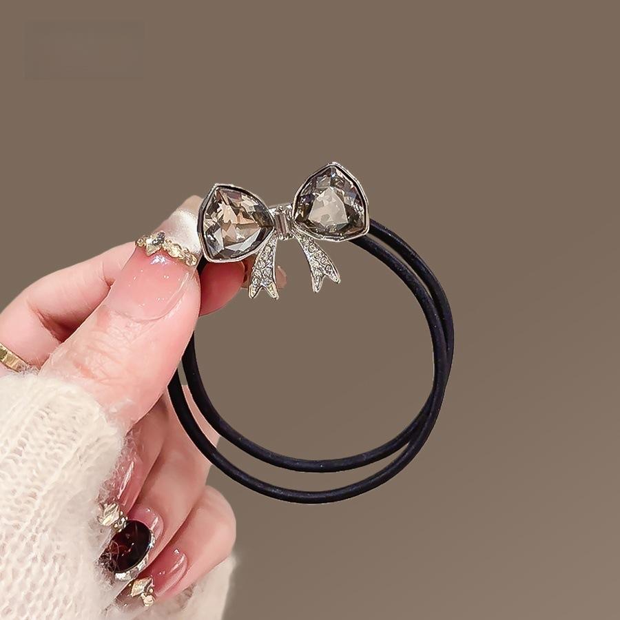 Super Immortal Butterfly Hair Rope Mori Imitation Crystal Durable Headrope Delicate Hair Tie Women's Rubber Band Hair Rope Headgear