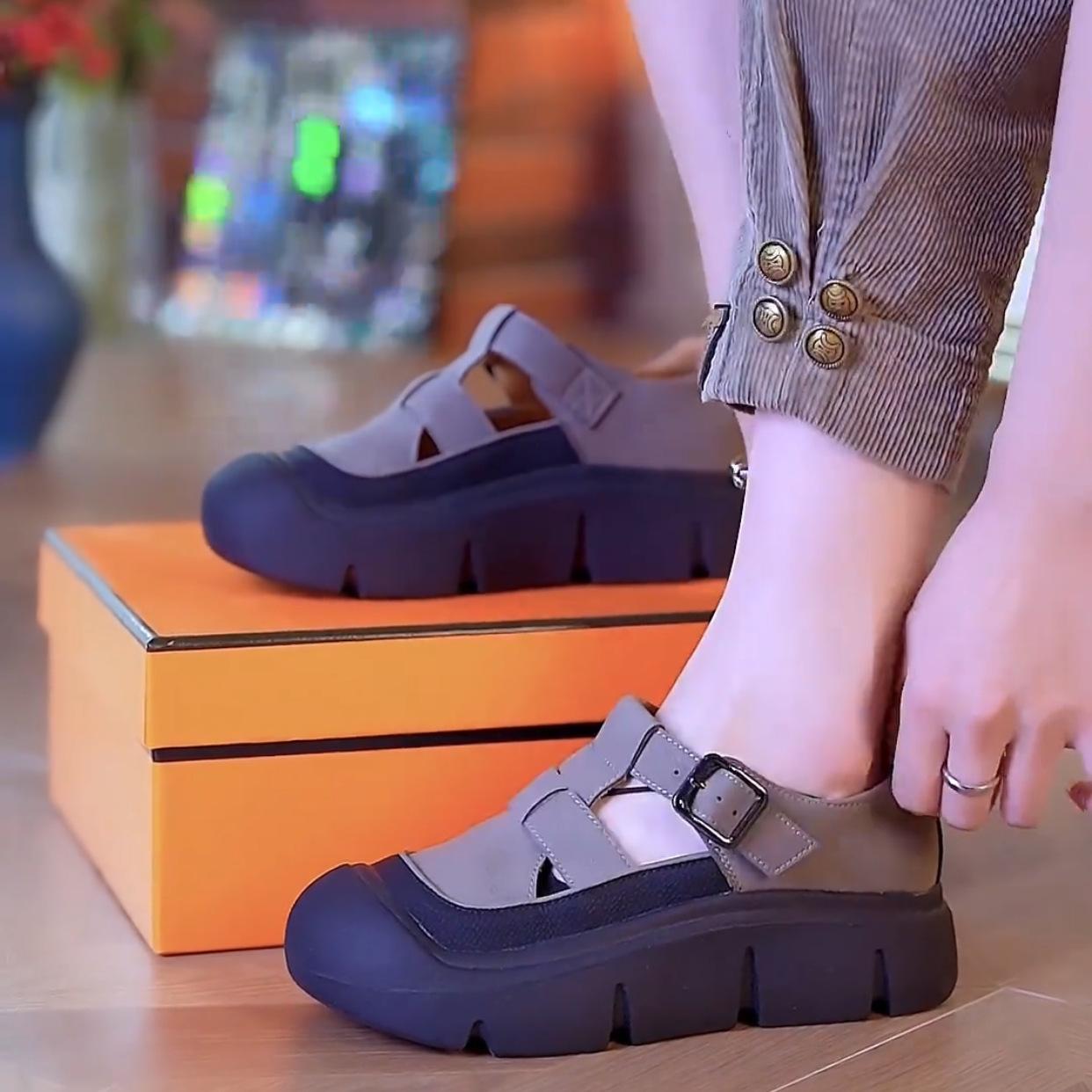

[] Autumn casual sports shoes are hollowed out and breathable, and the thick sole increases in height. Ultra-light and not tired women 40 хакі
