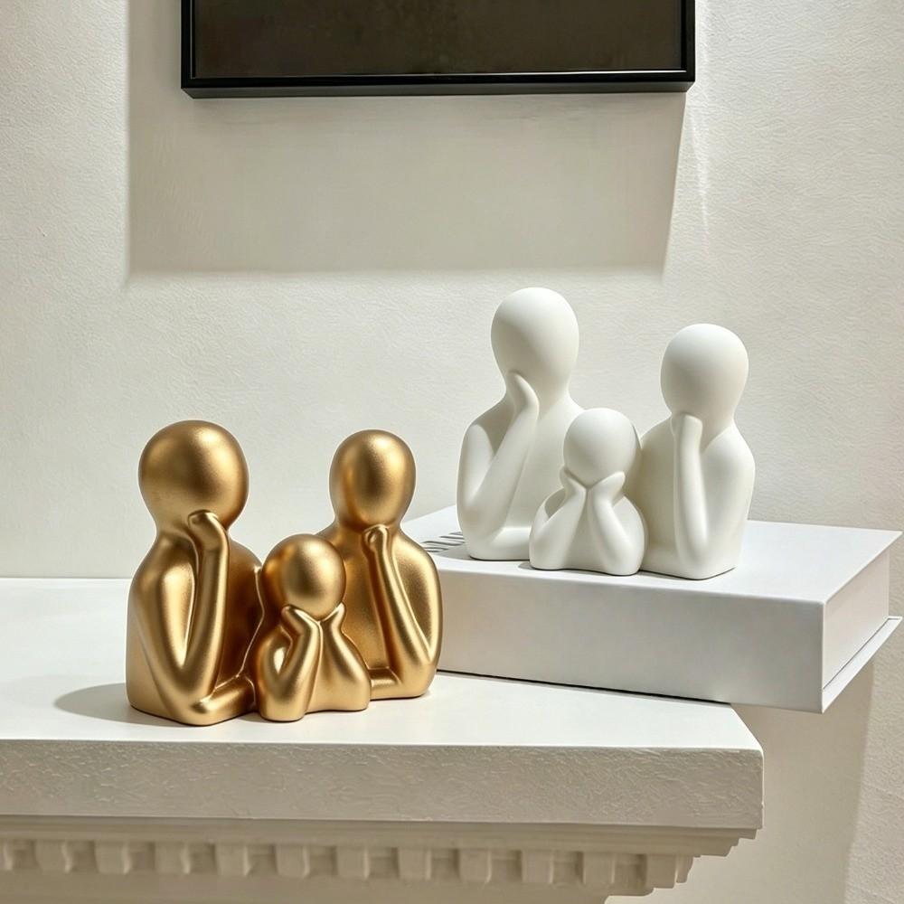 Couple Embracing Sculpture Abstract Family Sculpture Sculpture of A Family of Three Bedroom Decor