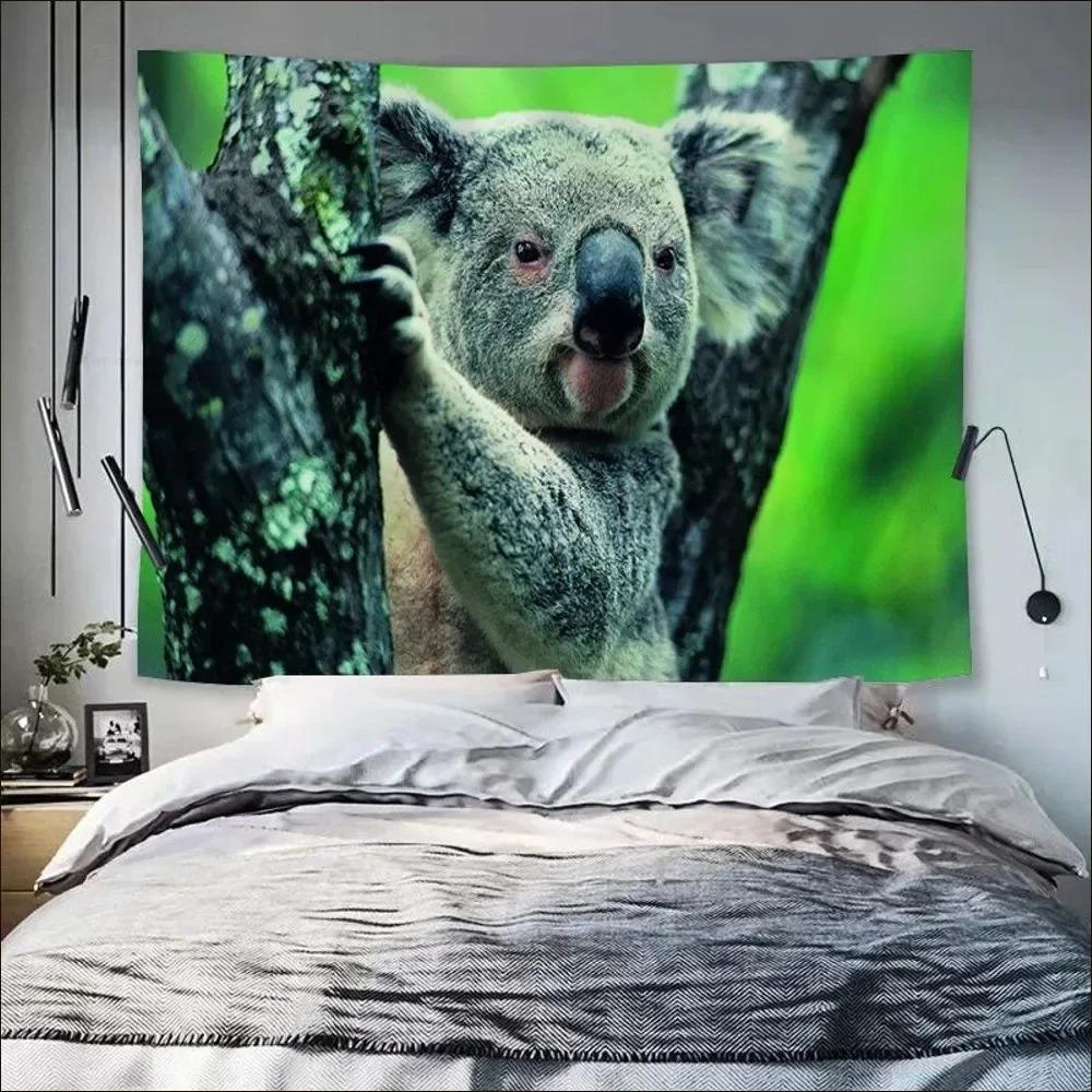 Tier Niedlicher Koala Wanddeko Wandteppich Zuhause Wohnzimmer Wandteppich
