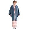 KYOETSU Haori Washable Single Layer Plain Denim Item Ladies (F(L) Light Blue)
