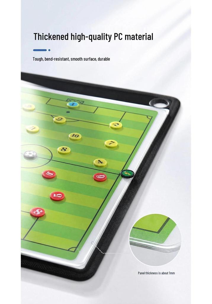 Basketball & Football Magnetic Coaching Board with Leather Flip