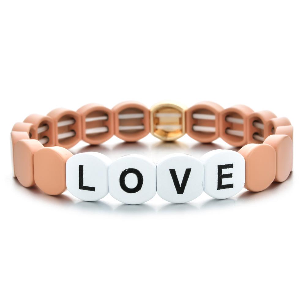 Fashion Bracelet Alloy Paint New Bracelet Honeycomb LOVE Bracelet