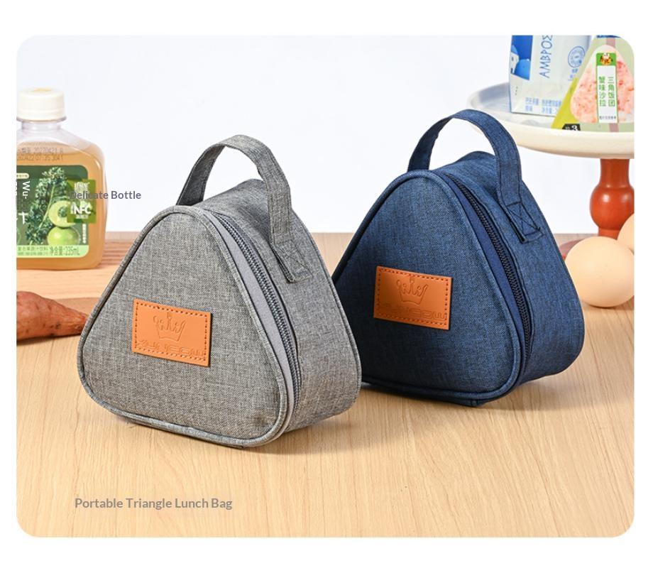 Xiaomi Mini Triangular Aluminum Foil Thermal Lunch Tote Portable Insulated Cooler Bag For Student Bento Lunch Box Carry Storage Handbag