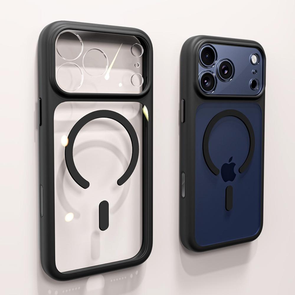 Magnetic Wireless Charging Case For iPhone 17 16 Pro Max For Magsafe Clear Acrylic Back Soft Bumper Cases for iphone 17 16 Pro
