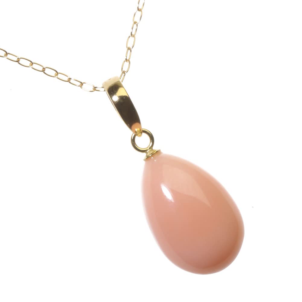 Miss Coral Pendant Necklace Single K18 Yellow Gold Undyed
