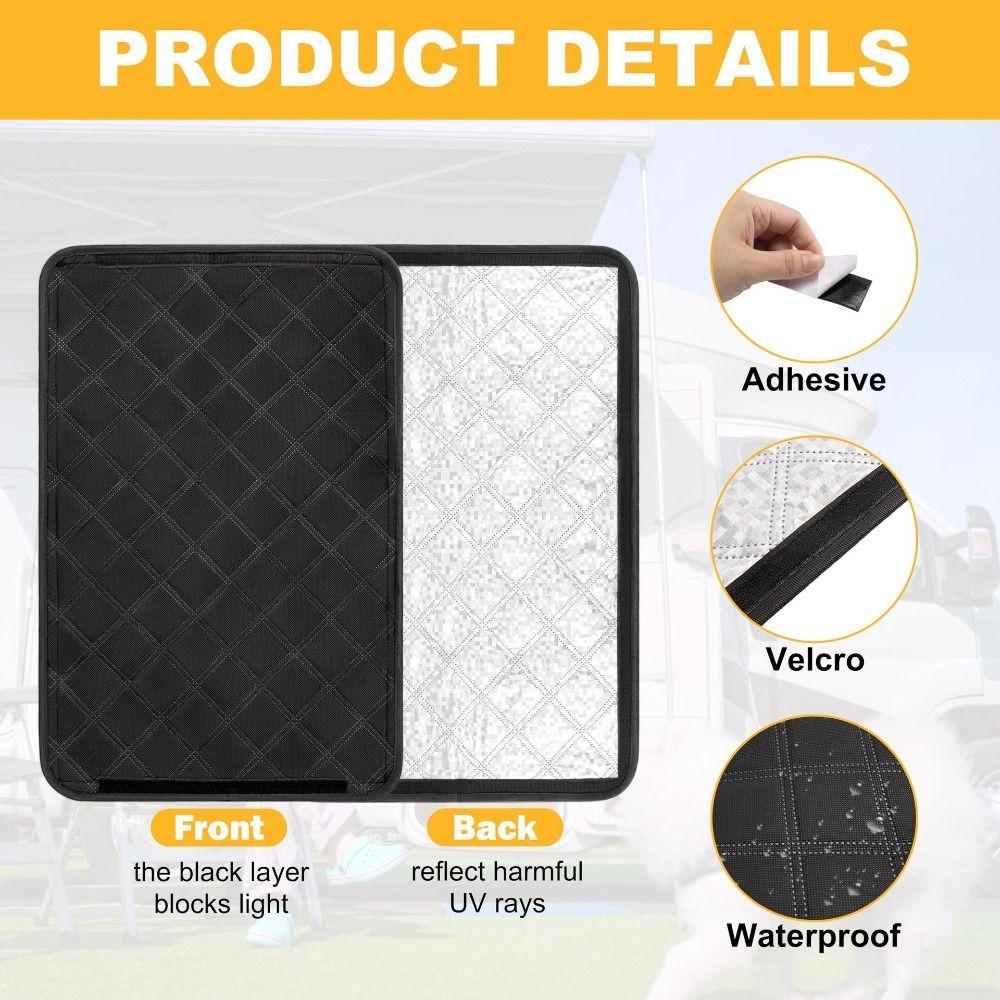 Foldable RV Window Shade Waterproof Door Window Shade Blackout Window Cover RV