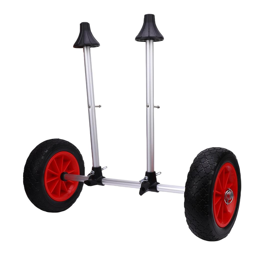 Kayak Cart Adjustable Width Metal Frame Foldable Canoe Carrier Boat Trailer Transport with 10 Inch Solid Tires