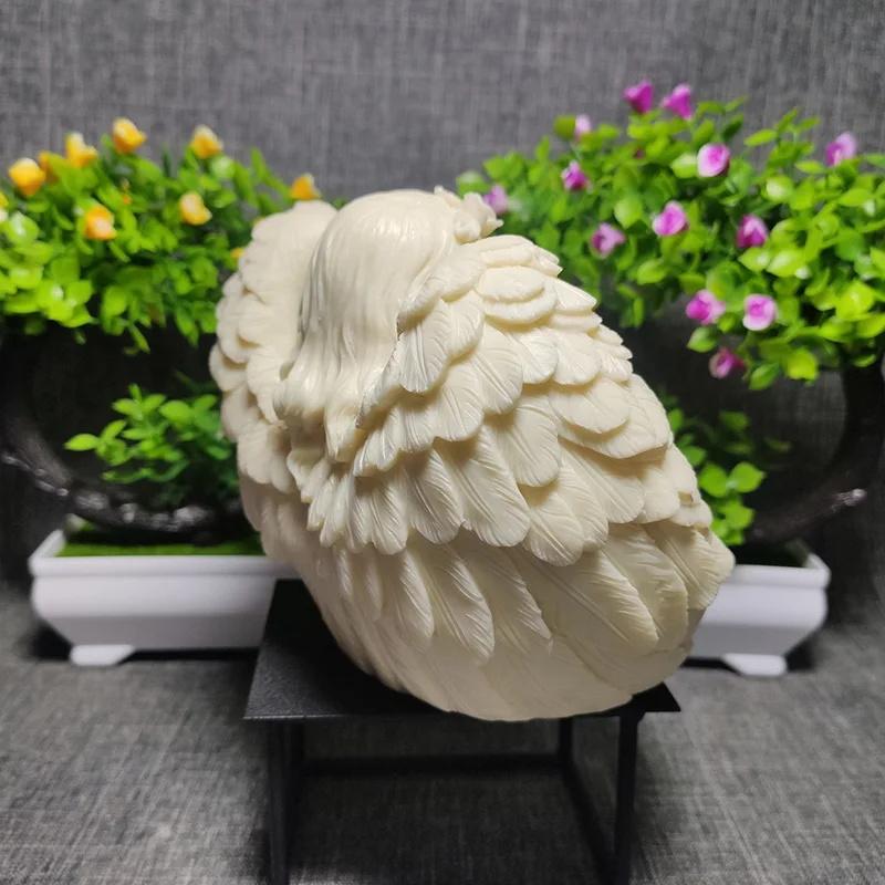 Angel Girl Character  Person Statue-  Cute Home Room Desktop Wedding Romantic Candlestick Decor Statue