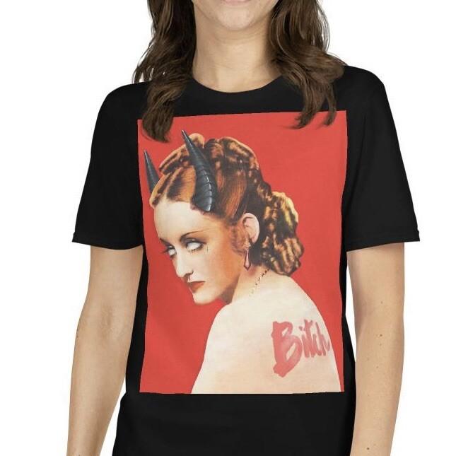 

Devil Girl Bitch Horror Pulp Pinup Girl Short-Sleeve Unisex T-Shirt XL