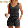 Women's Fashion Casual Sleeveless V Neck Pants Suits