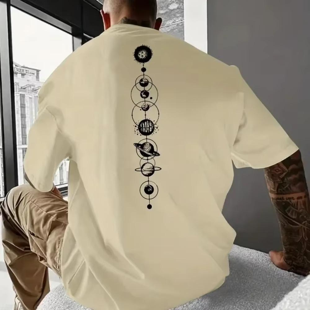 Summer Men's T-Shirt 3d Planet Print Short Sleeve T-Shirt Simple Fashion Man Clothing Oversized T-Shirt For Men Harajuku Tee Top