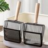 Cat Litter Scoop with Ergonomic Handle & Hook Durable Metal Fine Mesh Sifter Shovel Cat Waste Cleaning Tools for Cat Litter Box