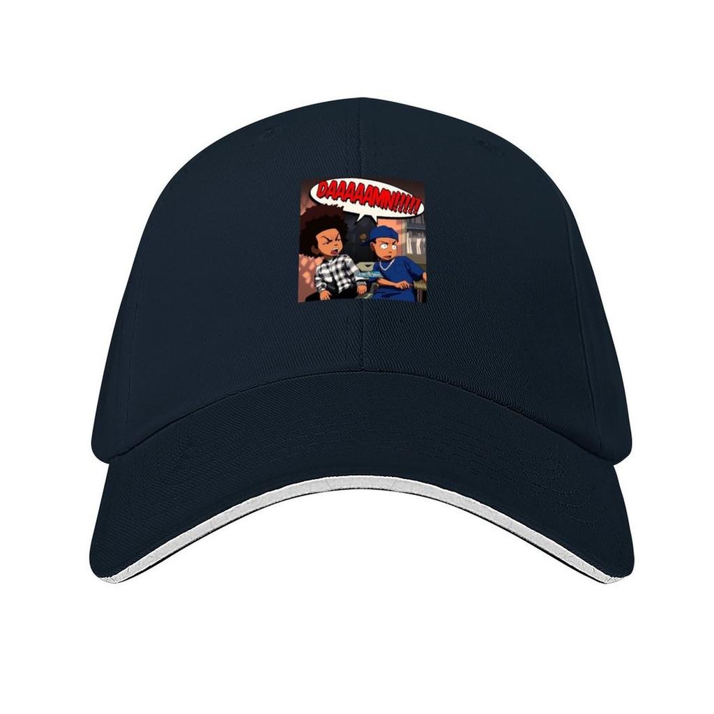 The Boondocks DAMN meme Huey x Riley Freeman Baseball Cap Streetwear New In The Hat Mountaineering Caps Male Womens