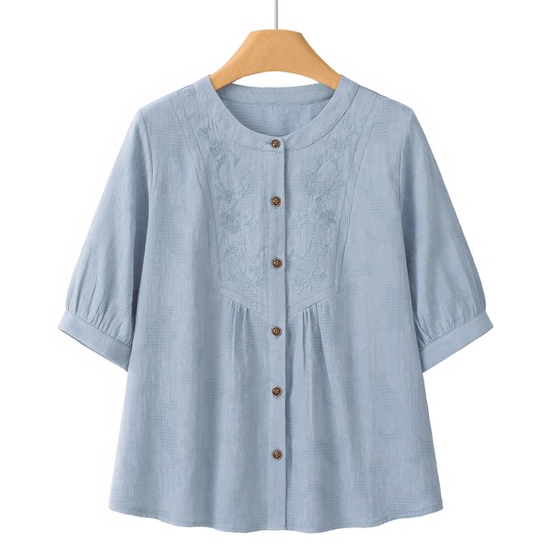 Yuzhaolin 100% Cotton Women s Summer T-Shirt Set 2XL синий