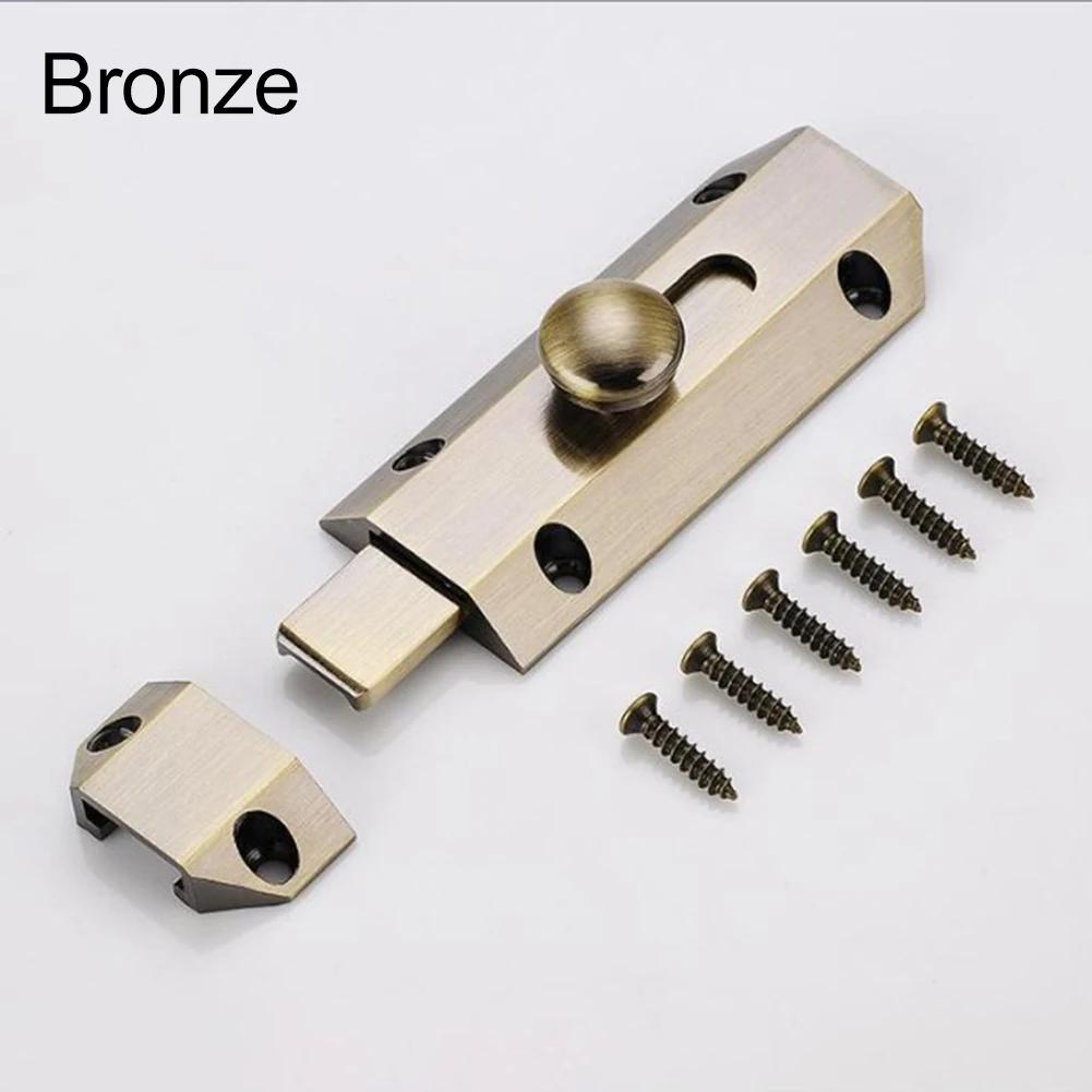 1 stk Messing Skyvedørbolt Lås Kraftig Port Sikkerhetslås Lås Maskinvare Hjem Vindu Skapdør Tyverisikringslås