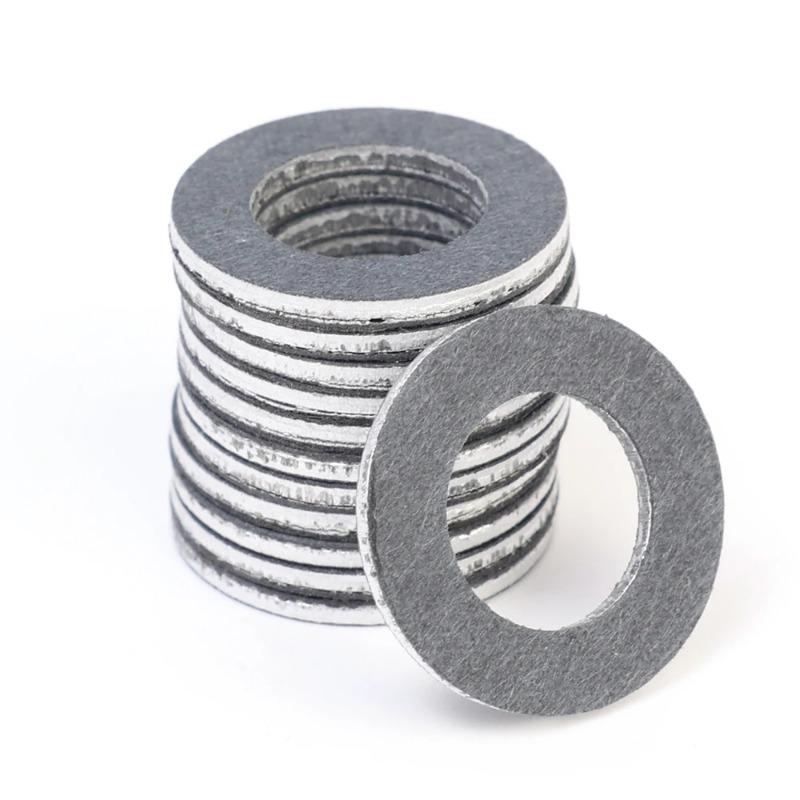 5-100PCS Těsnění šroubu vypouštěcího šroubu olejové vany do auta pro Toyota 12mm hliníková podložka vypouštěcí zátky oleje Distanční vložka do auta