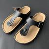 Women's Summer 2025 Cork Sandals - Versatile Casual Beach Flip-Flops, Clip-Toe, Plus Size Slippers.