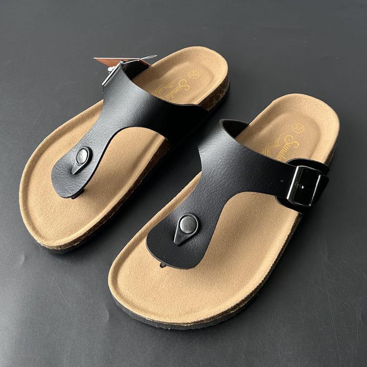 Women's Summer 2025 Cork Sandals - Versatile Casual Beach Flip-Flops, Clip-Toe, Plus Size Slippers.