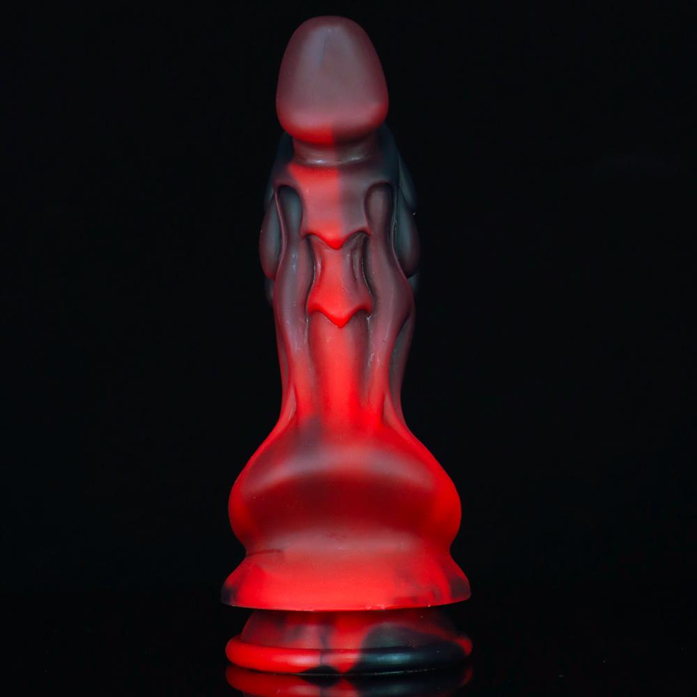 Black Unicorn Mixed Color Liquid Silicone Big Penis Simulation Posterior Anal Plug Fake Penis Adult Products