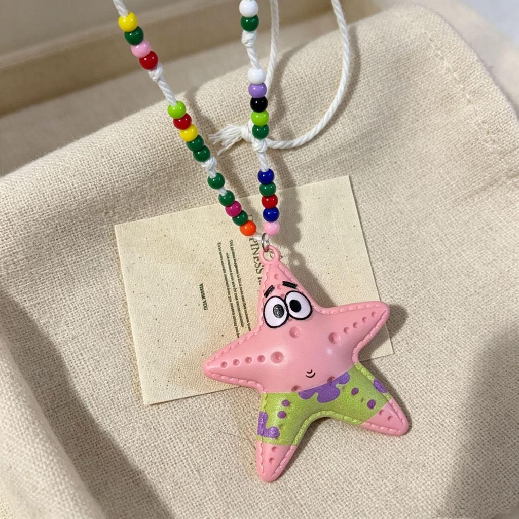 Summer Starfish Beaded Necklace for Women's Beach Vacation