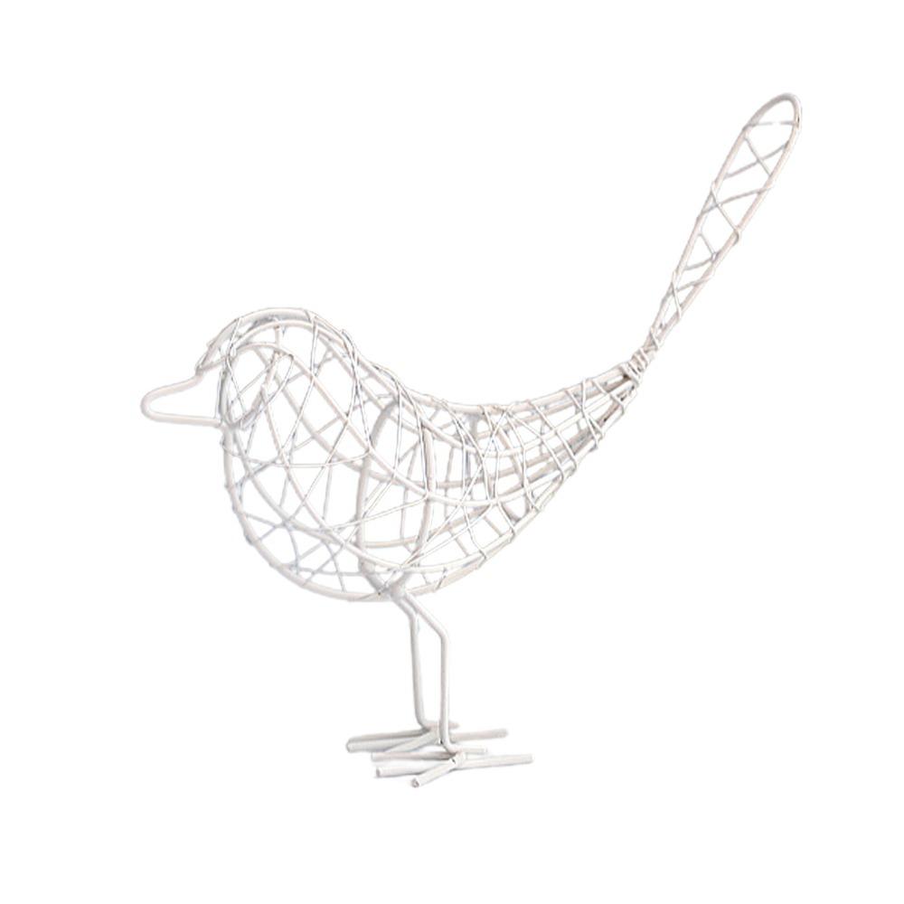 White, Black, Gold Minimalist Wire Bird Statue Iron Abstract Bird Wire Craft Outdoor Garden Statue белый