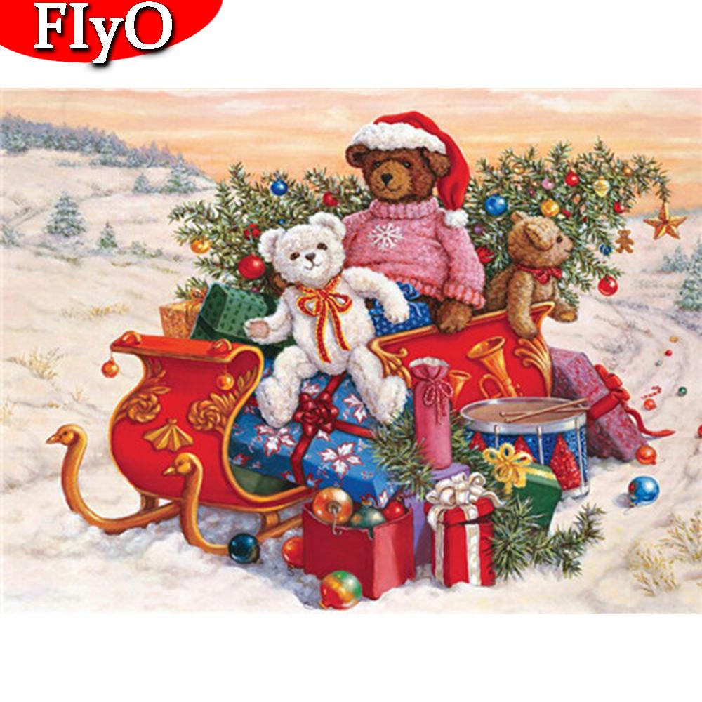 5D DIY Diamond Mosaic Cartoon Cross Stitch Diamond Painting Full Square Snowman Picture Embroidery Christmas Home Decor Wall Art