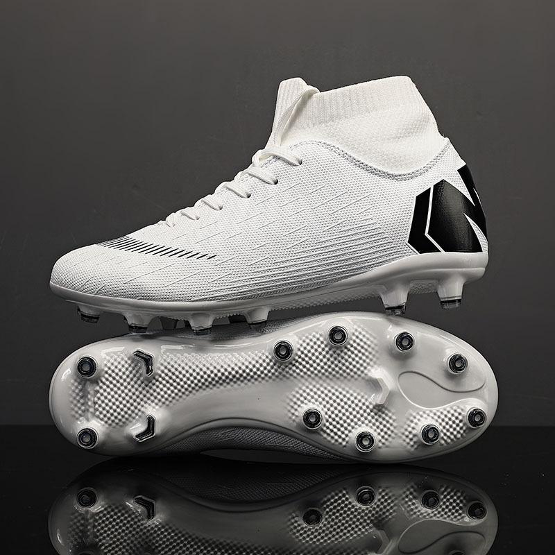 Foreign trade large size football shoes new high-top TF sneakers male and female students long nails AG flat bottom student training shoes