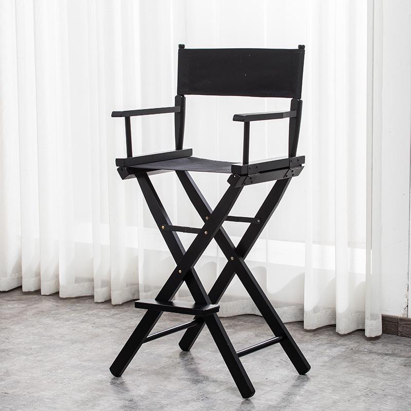 Klappbarer Regiestuhl aus Massivholz mit Segeltuchsitz und -lehne: Ideal für Bar, Büro, Make-up, Angeln, Outdoor und Freizeit.