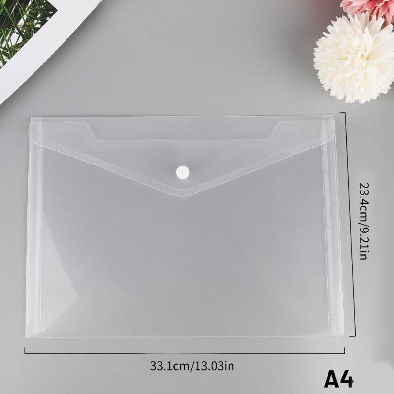 Pack of 20/30 Plastic Wallets Waterproof Folder Convenient Storage Solution for Documents Papers and Receipts