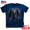 Fairy Angel Raven Gothic Fantasy Bird Woman Dark Art T Shirt Black and White Unisex T-Shirt