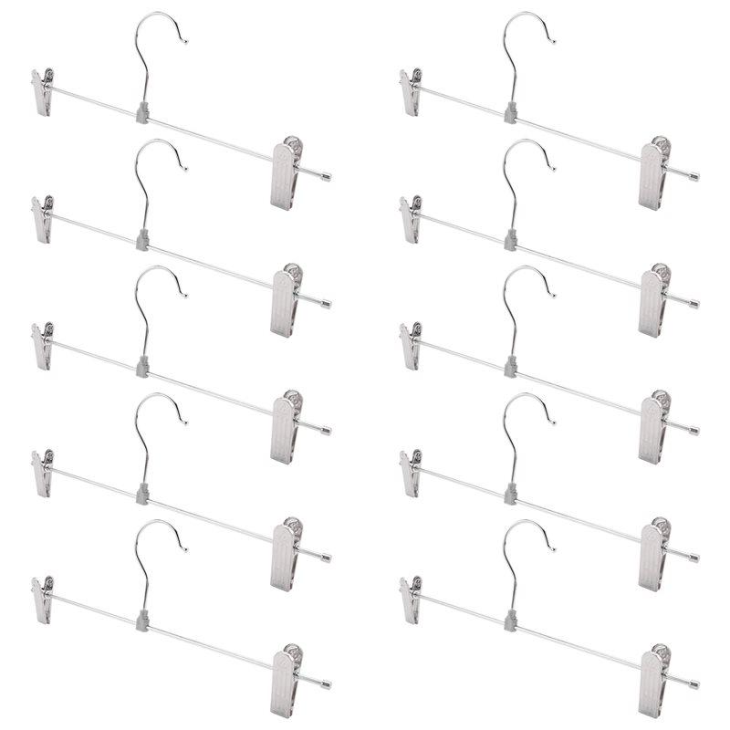 AAAF Pant Hangers,Skirt Hangers With Clips Space Saving,Adjustable Clips Hangers Clothes Hangers For Pants