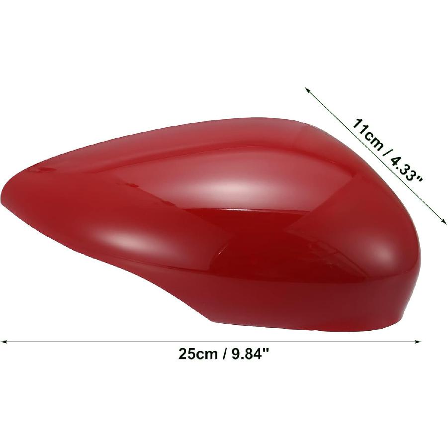 Red Right Side Mirror Passenger Side Mirror Car Si-de Door Mirr-or Cover Rear View Mirr-or Cap for Ford Fiesta MK7 2009 2010 2011 2012 2013 2014 2015