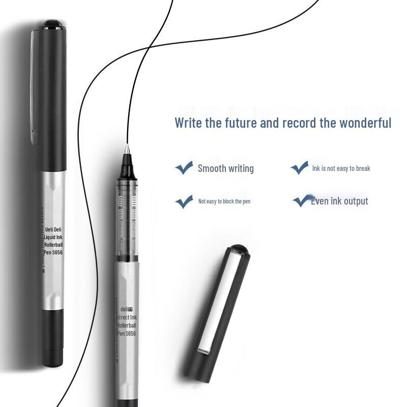 Deli S656 0.5mm Direct Liquid Gel Pen 6-Pack
