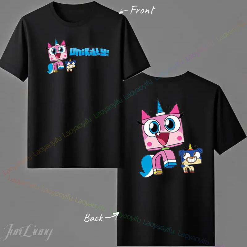 Unikitty Cat T Shirt Movie Cartoon Cute  Funny Tee Man Womens Short Sleeves Gift TShirt