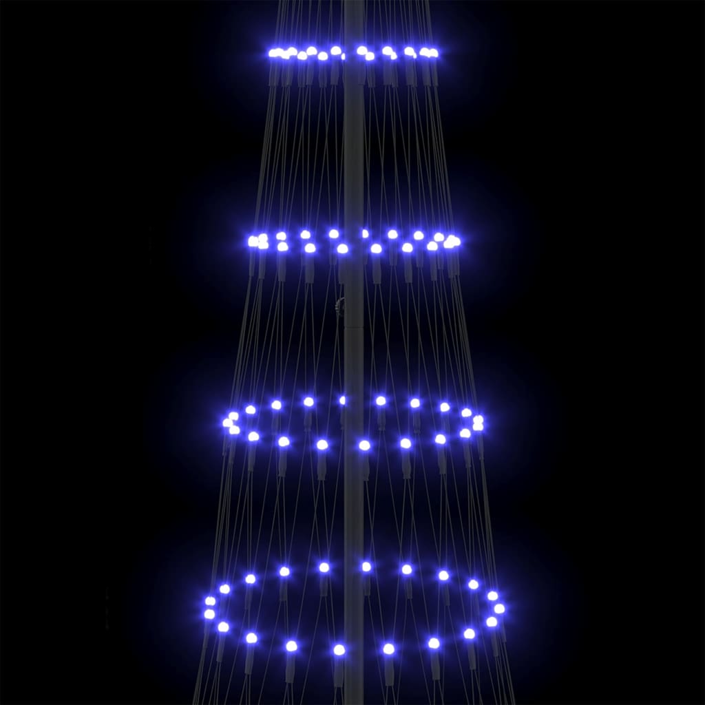 LED Christmas Tree with 355 LEDs Blue 302.5 Cm Metal