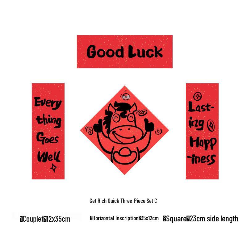 2026 Year of the Horse: Funny English Couplets, New Year Decorations & Photo Props for Chinese New Year Atmosphere & Scene Setting