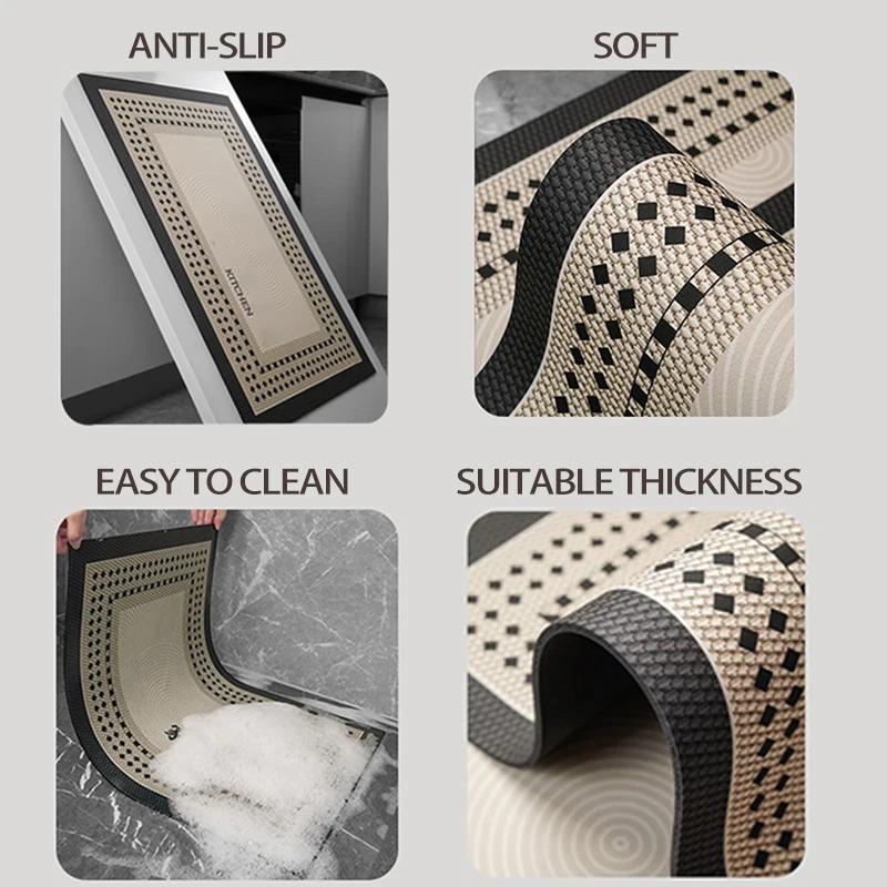 Kitchen Water-absorbing Carpet Anti-slip Floor Mat Diatom Mud Oil-absorbing Foot Mats Home Decoration Rug Alfombra De Cocina