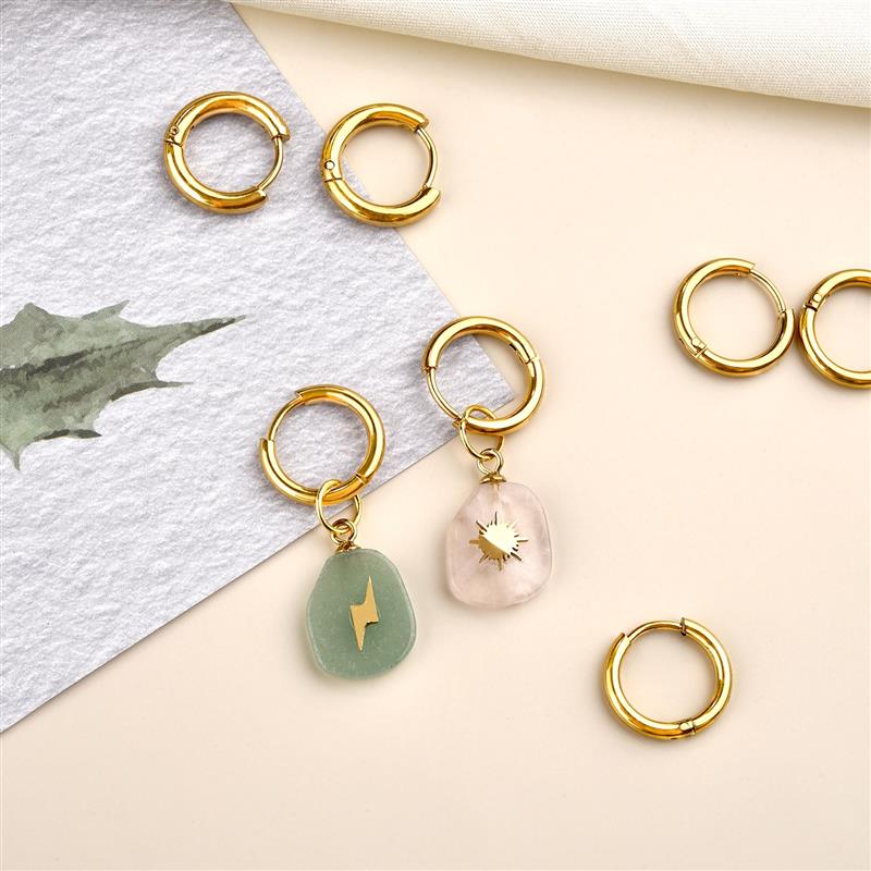 10pcs Stainless Steel Small Hoops Earring Piercing Ear Cartilage 8-20mm Women Men Stainles Steel Round Circle Pendientes