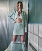 Etmont Piping Pocket Tweed Mini Skirt, Mint