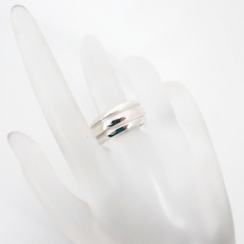 [Usado] Anillo de Doble Línea TIFFANY 925 / Talla 14 / j63-4