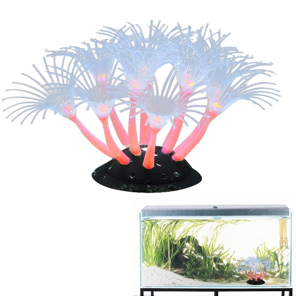 Silicone Glowing Coral Ornament Fish Tank Aquarium Artificial Plants Underwater Pets Supplies Aquatic Landscape Decorations