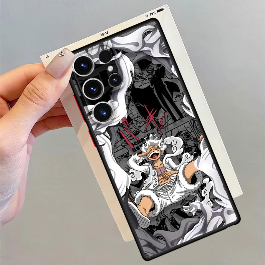 O-One Piece Luffy 5 Gear Case for Samsung Galaxy S23 S25 Ultra S10+ S9 Plus S20 FE S21 5G S22 Plus S21 S24 Ultra Soft shell