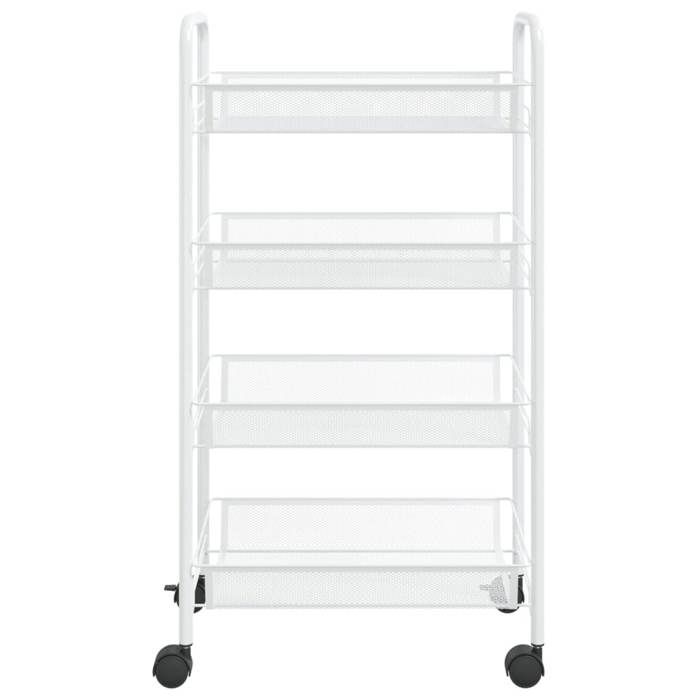 VidaXL 4-Tier Kitchen Cart White 46x26x85 Cm Iron 336326