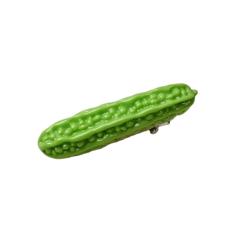 Vegetable Hair Barrette Set with Simulation Design and Metal Backs for Arranging Loose Hair Along the Front and Side Bang